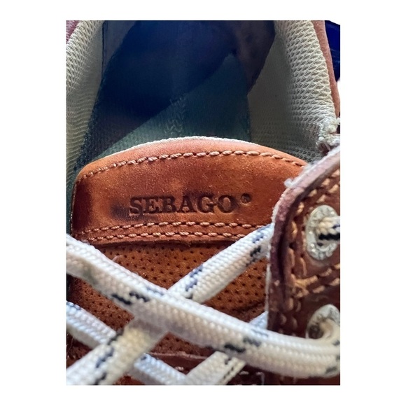 Sebago Leather Boat Triton Three-Eye Brown - Dark Brown Shoes 7000GF0-983 - Picture 12 of 16